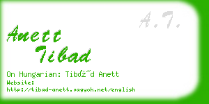 anett tibad business card